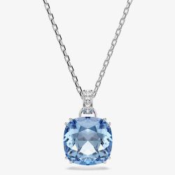 Swarovski Millenia Rhodium Plated Cushion Cut Blue Pendant 5760057