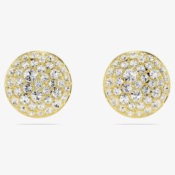 Swarovski Meteora Gold Plated White Crystal Stud Earrings 5683444