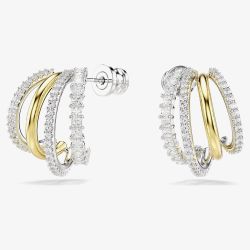 Swarovski Hyperbola Two Colour Mini Half Hoop Earrings 5689718