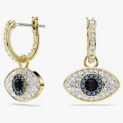 Swarovski Symbolica Gold Tone Plated Evil Eye Dropper Earrings 5692163
