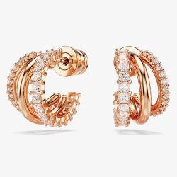 Swarovski Hyperbola Rose Gold Tone Plated Mini Half Hoop Earrings 5698702