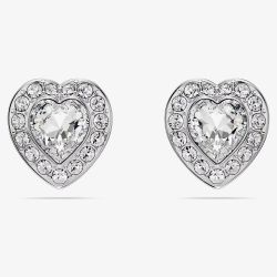 Ariana Grande X Swarovski Capsule White Crystal Heart Stud Earrings 5720859