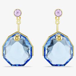 Swarovski Gema Gold Tone Plated Blue Crystal Ear Jackets 5737449