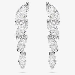 Swarovski Mesmera Rhodium Plated Marquise Cut Stud Earrings 5748007