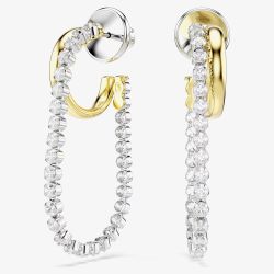 Swarovski Hyperbola Two Tone Hoop Earrings 5749366