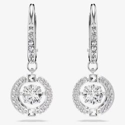 Swarovski Sparkling Dance White Crystal Dropper Earrings 5504652