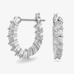 Swarovski Vittore White Crystal Mini Hoop Earrings 5562126