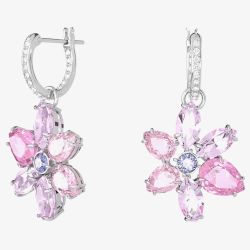 Swarovski Gema Flower Dropper Hoop Earrings 5658397