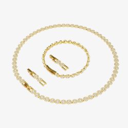 Swarovski Una Gold Bracelet & Necklet Jewellery Set 5720506