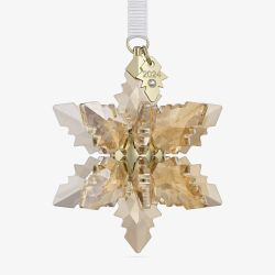 Swarovski Annual Edition Gold Tone 3D Festive Snowflake 2024 Ornament 5674348