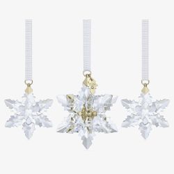 Swarovski Annual Edition Set Of Three Festive Snowflake 2024 Ornaments 5674410