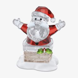 Swarovski Holiday Cheers Santa Claus Chimney Ornament 5701507