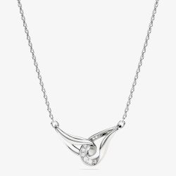 Swarovski Classica Sterling Silver Round Cut Interlocking Pendant 5740343