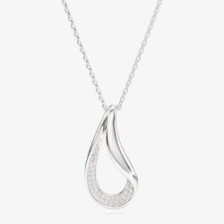 Swarovski Classical Sterling Silver Twisted Teardrop Pendant 5740344