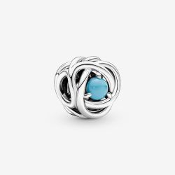 PANDORA Silver December Birthstone Eternity Circle Charm 790064C02