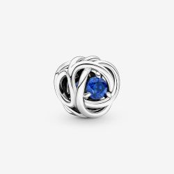 PANDORA Silver September Birthstone Eternity Circle Charm 790065C07