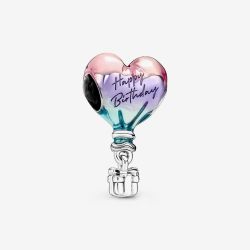 PANDORA Silver Colourful Happy Birthday Hot Air Balloon Charm 791501C01