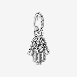 PANDORA Silver Protective Hamsa Hand Dangle Charm 799144C00