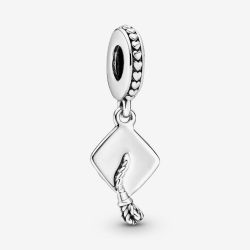 PANDORA Silver Graduation Cap Dangle Charm 791892