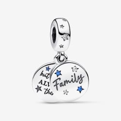 PANDORA Silver Family Love Double Dangle Charm 792987C01