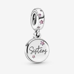 PANDORA Silver Forever Sisters Dangle Charm 798012FPC