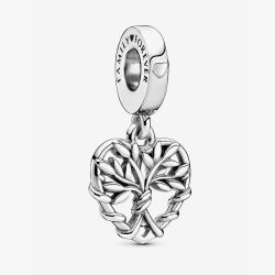 PANDORA Silver Heart Family Tree Dangle Charm 799149C00