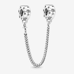PANDORA Sterling Silver Stars & Galaxy Safety Chain Charm 790011C01-05
