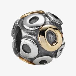 PANDORA Two Tone Letter O Charm 790298O