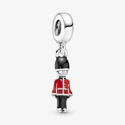 PANDORA Sterling Silver British Toy Soldier Dangle Charm 791513ENMX