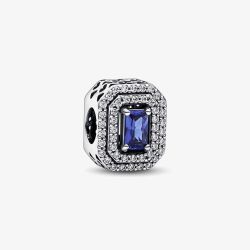 PANDORA Blue Sparkling Levelled Rectangle Charm 792385C01