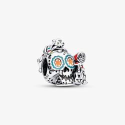 PANDORA Sterling Silver Disney Pixar Coco Miguel Candy Skull Charm 792817C01