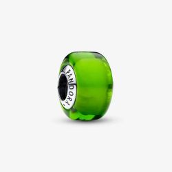 PANDORA Sterling Silver Green Mini Murano Glass Charm 793106C00