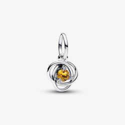 PANDORA Sterling Silver Yellow Cubic Zirconia November Birthstone Charm 793125C11