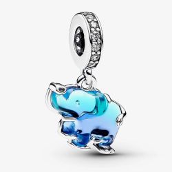 PANDORA Blue Murano Glass Elephant Charm 793339C01