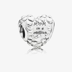 PANDORA Sterling Silver Mum In A Million Heart Charm 797781CZR