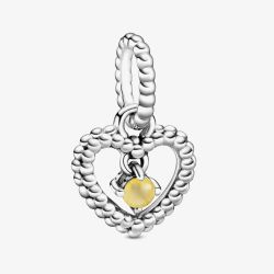 PANDORA Sterling Silver Yellow Cubic Zirconia November Birthstone Dangle Charm 798854C11