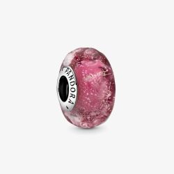 PANDORA Sterling Silver Fancy Pink Murano Glass Charm 798872C00