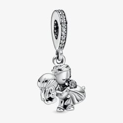 PANDORA Sterling Silver Cubic Zirconia Married Couple Dangle Charm 798896C01