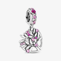 PANDORA Pink Heart Family Tree Dangle Charm 799153C01