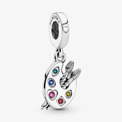 PANDORA Silver Artists Palette Dangle Charm 799320C01