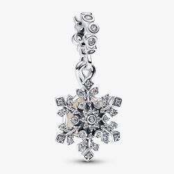 PANDORA Opalescent Snowflake Double Dangle Charm 794142C01