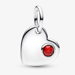 PANDORA January Birthstone Heart Dangle Charm 794295C01