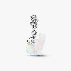 PANDORA Silver Polar Bear Mother & Cub Dangle Charm 794243C01
