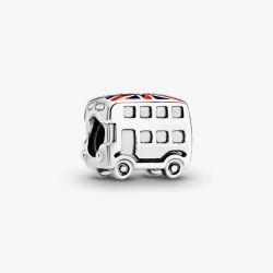 PANDORA Silver Union Jack London Bus Charm 791049ER
