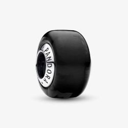 PANDORA Black Mini Murano Glass Charm 793117C00