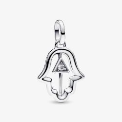 PANDORA ME Silver Hamsa Hand Medallion Charm 793411C01