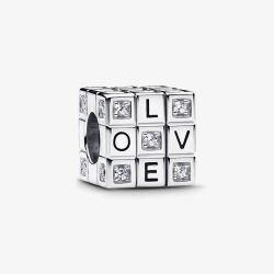 PANDORA Silver Moveable Toy Cube Charm 793672C01