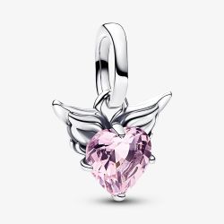PANDORA ME Winged Pink Heart Mini Dangle Charm 793626C02
