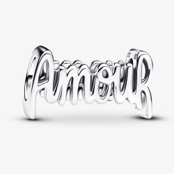 PANDORA Silver Amour Script Charm 794426C00