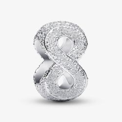 PANDORA Silver Textured Infinity Symbol Mini Charm 794523C00